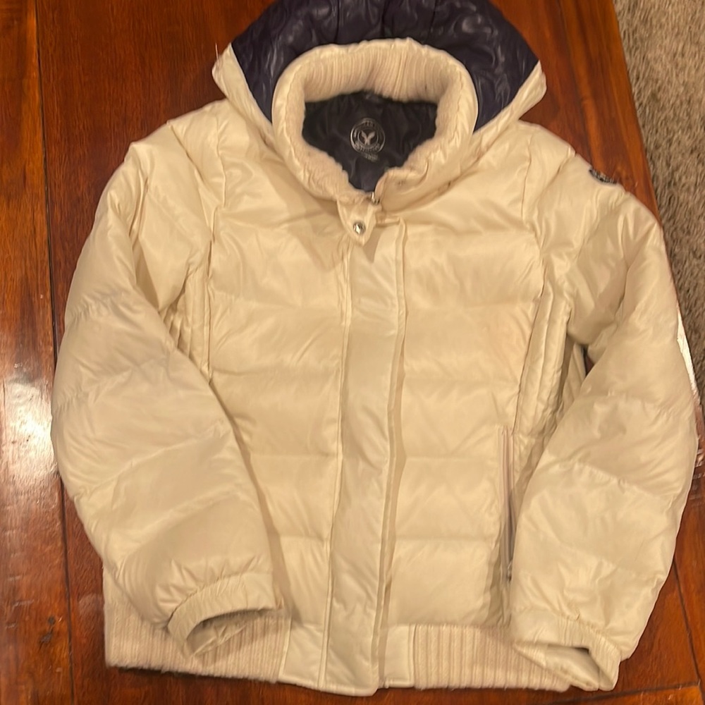 American eagle down hooded puffer coat